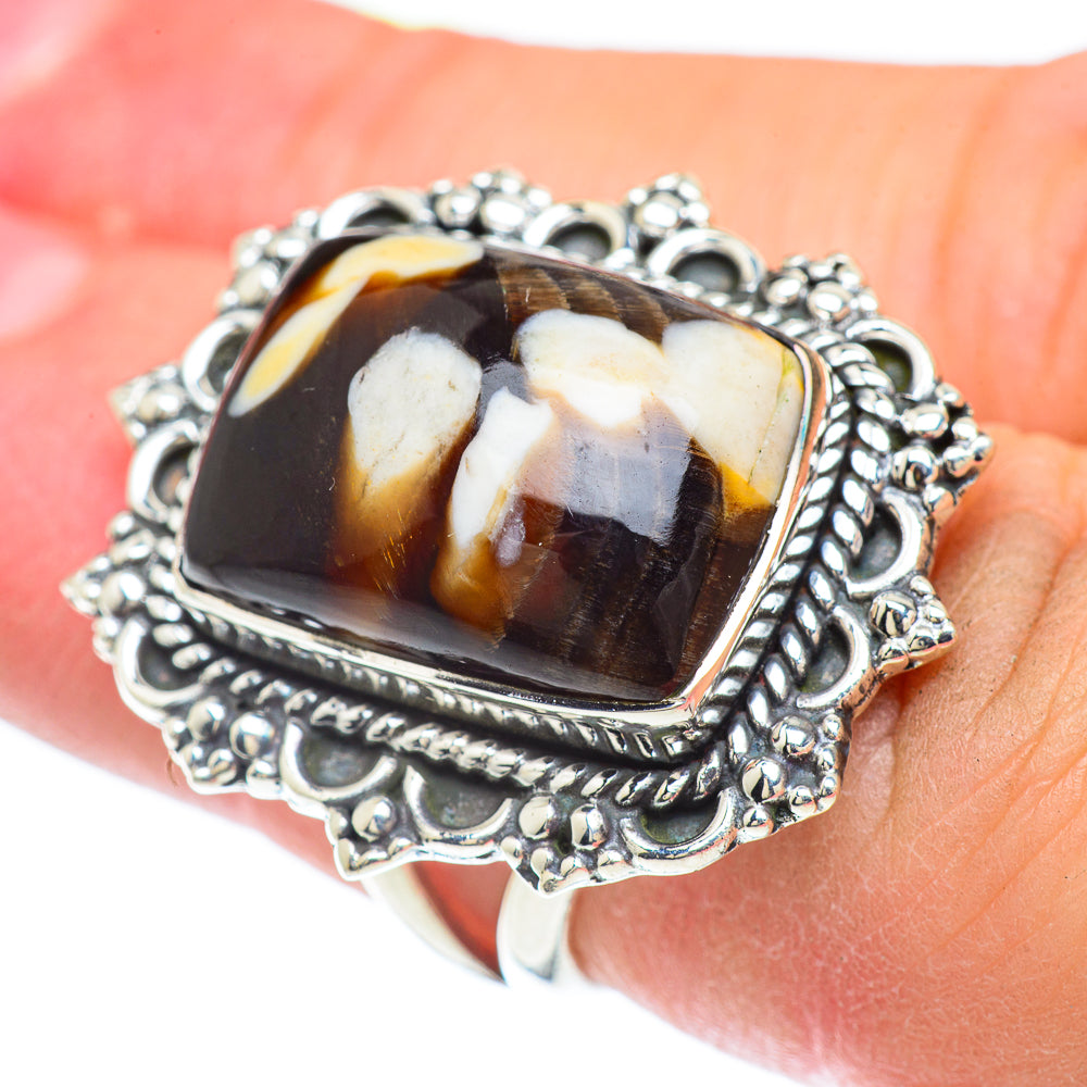 Peanut Wood Jasper Rings handcrafted by Anasilvercos - RING57121