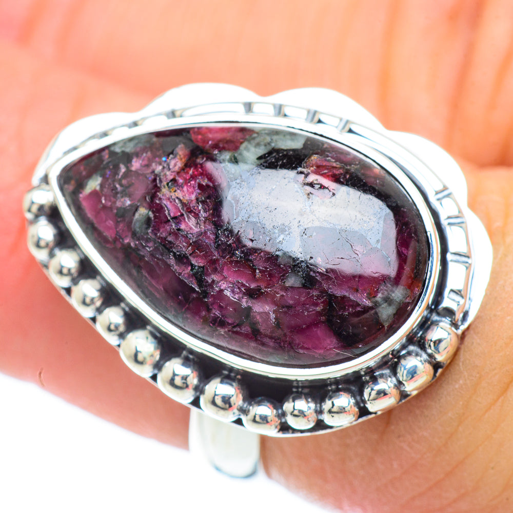 Russian Eudialyte Rings handcrafted by Anasilvercos - RING57127