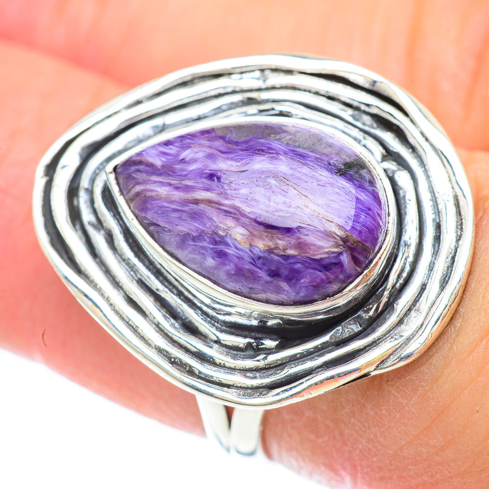 Charoite Rings handcrafted by Anasilvercos - RING57128