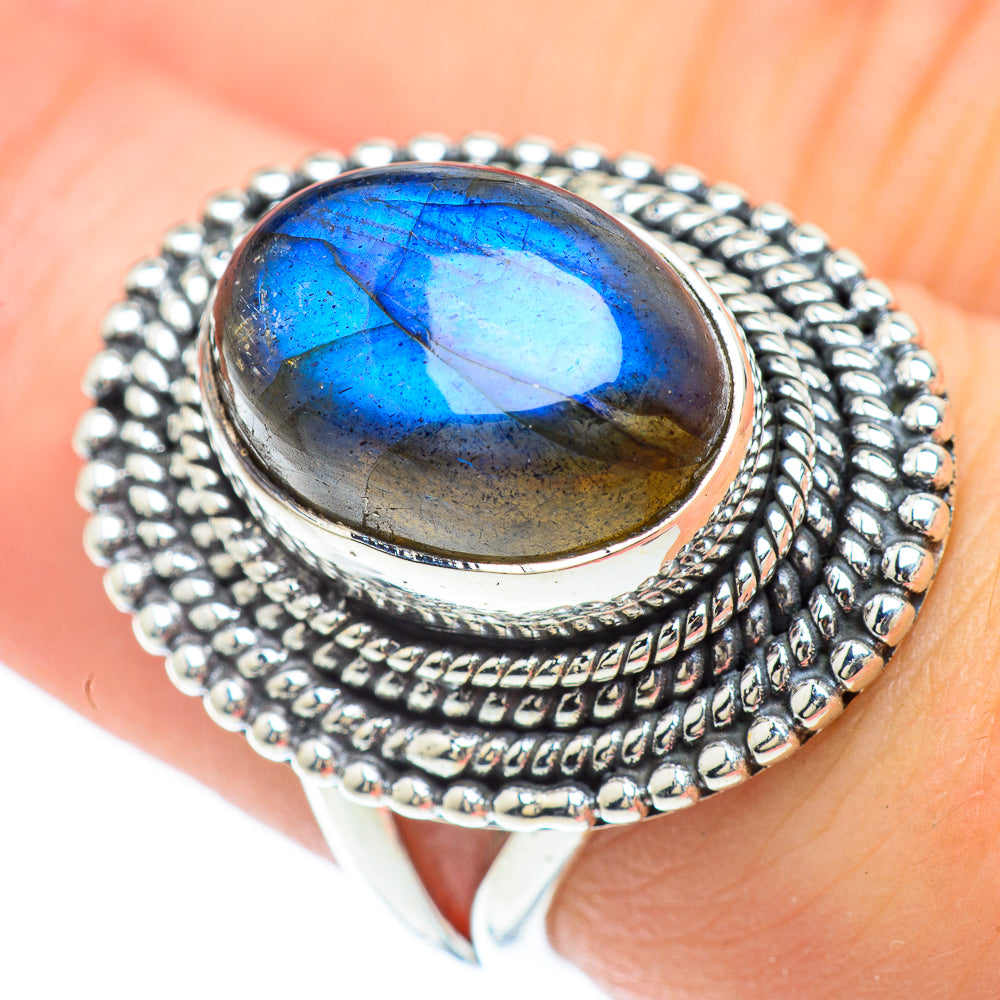 Labradorite Rings handcrafted by Anasilvercos - RING57134