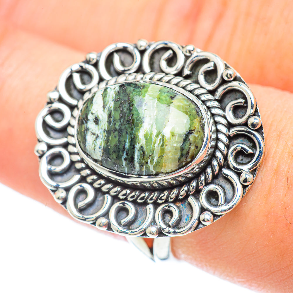 Lizard Jasper Rings handcrafted by Anasilvercos - RING57139