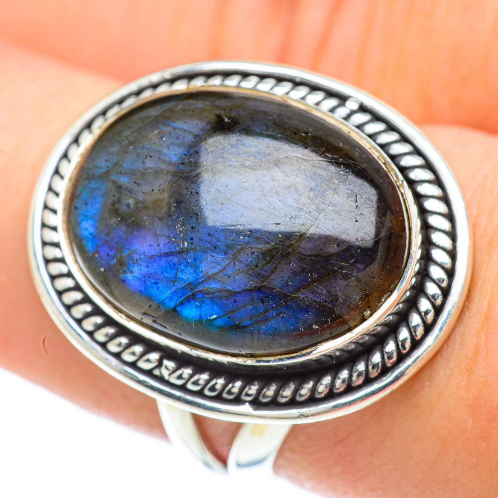 Labradorite Rings handcrafted by Anasilvercos - RING57157