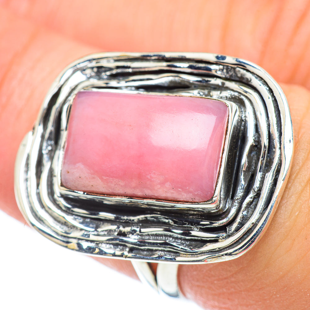Pink Opal Rings handcrafted by Anasilvercos - RING57173