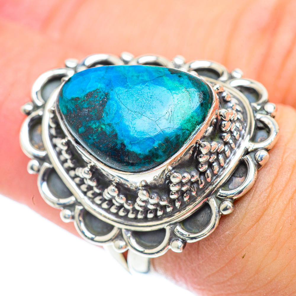 Chrysocolla Rings handcrafted by Anasilvercos - RING57186