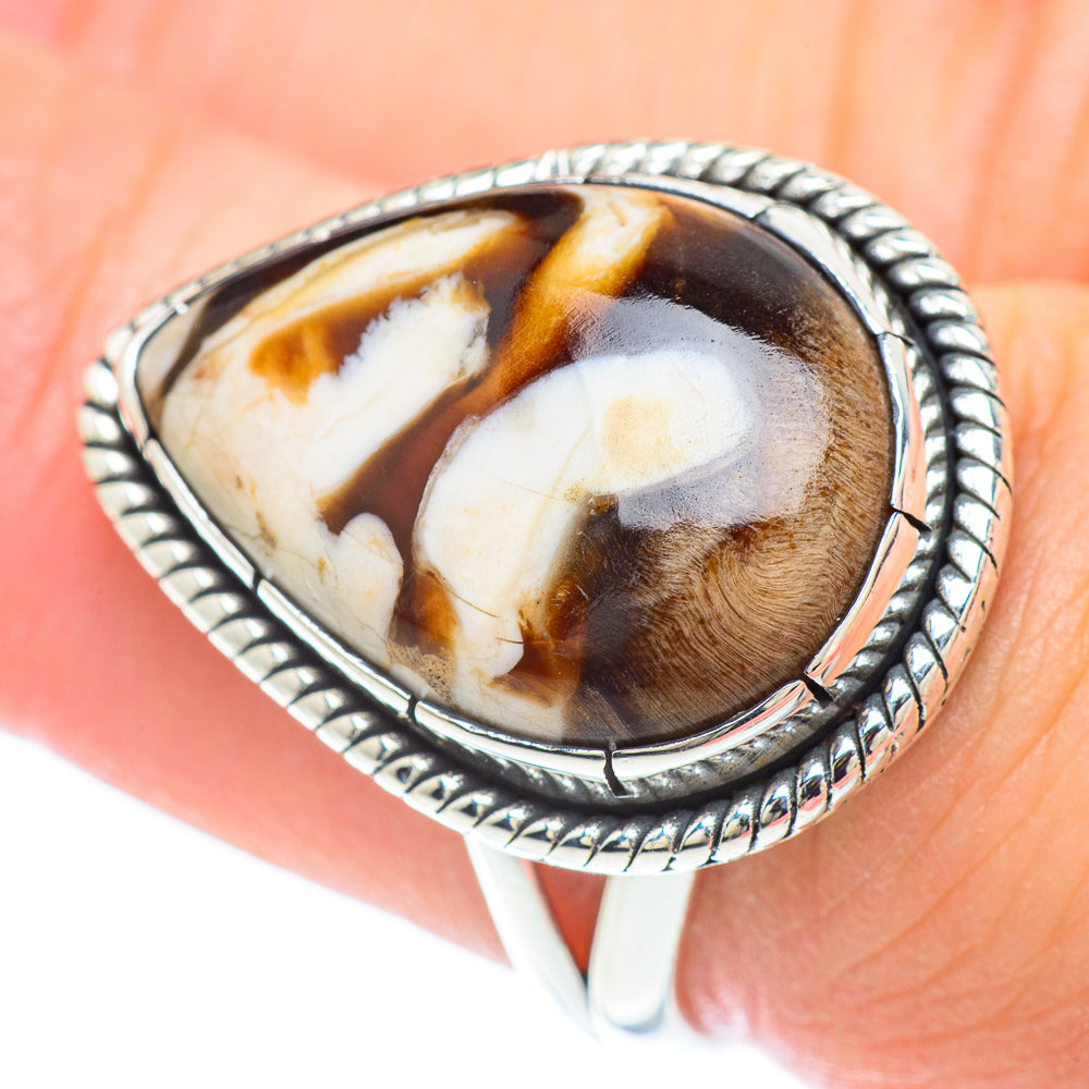 Peanut Wood Jasper Rings handcrafted by Anasilvercos - RING57210