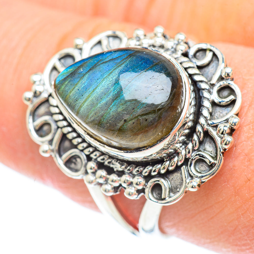 Labradorite Rings handcrafted by Anasilvercos - RING57222