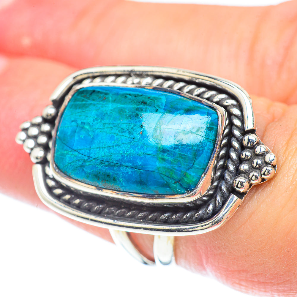 Chrysocolla Rings handcrafted by Anasilvercos - RING57223