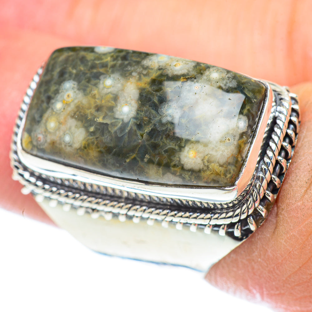 Ocean Jasper Rings handcrafted by Anasilvercos - RING57246