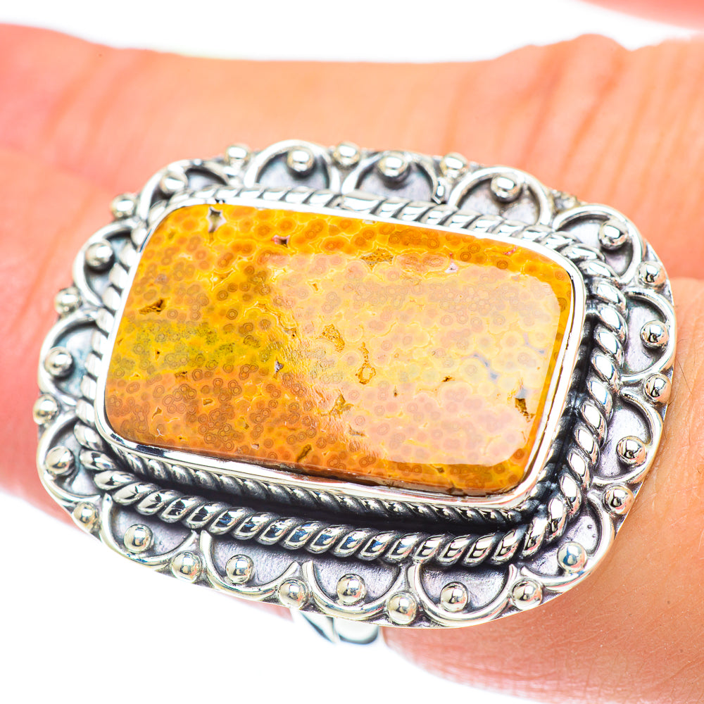 Ocean Jasper Rings handcrafted by Anasilvercos - RING57248
