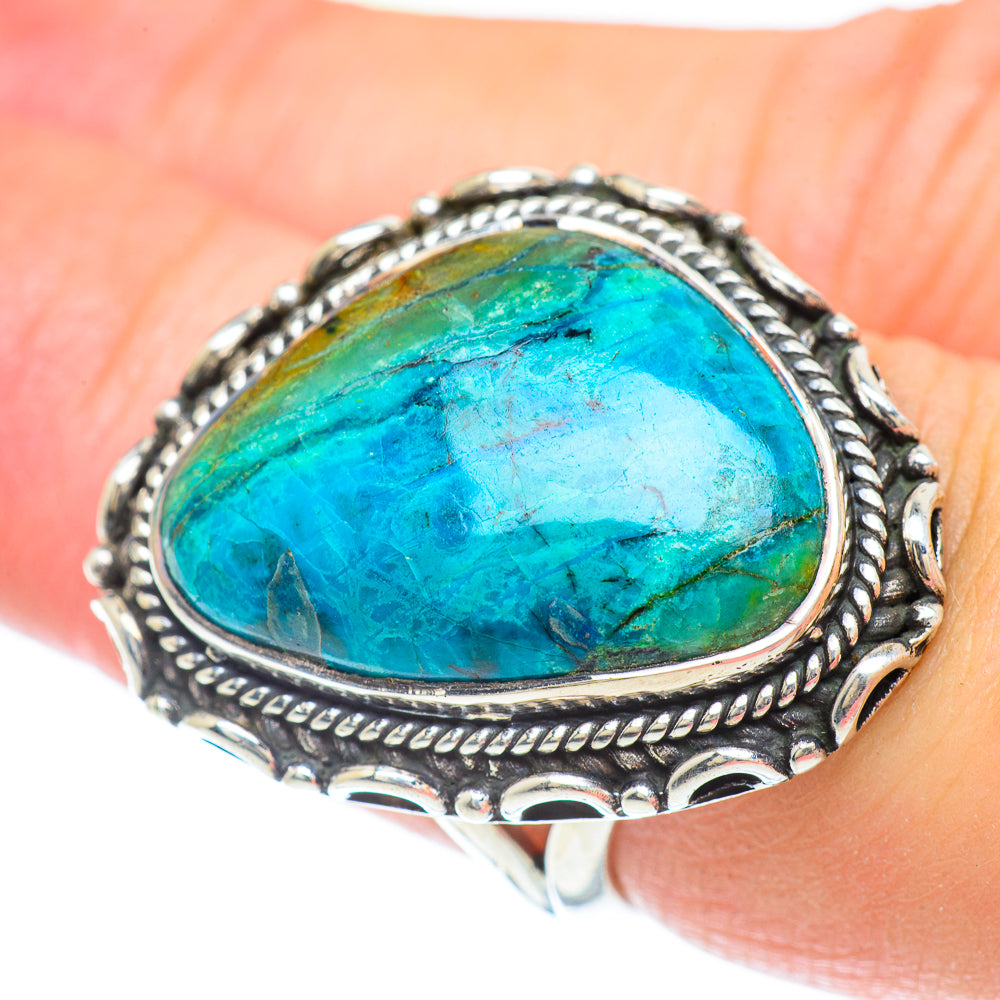 Chrysocolla Rings handcrafted by Anasilvercos - RING57274