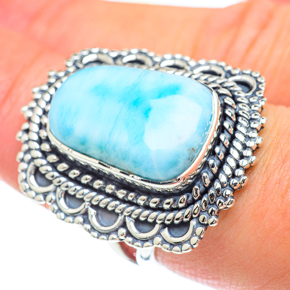 Larimar Rings handcrafted by Anasilvercos - RING57277