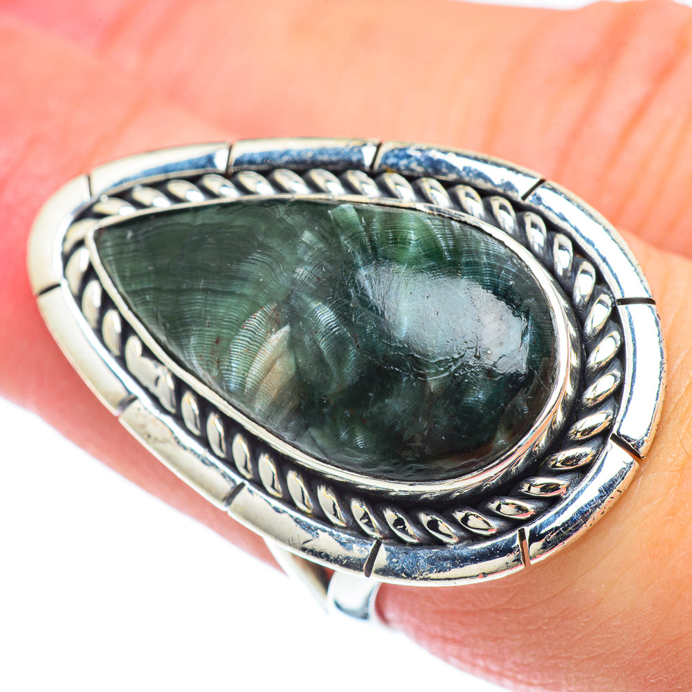 Seraphinite Rings handcrafted by Anasilvercos - RING57281