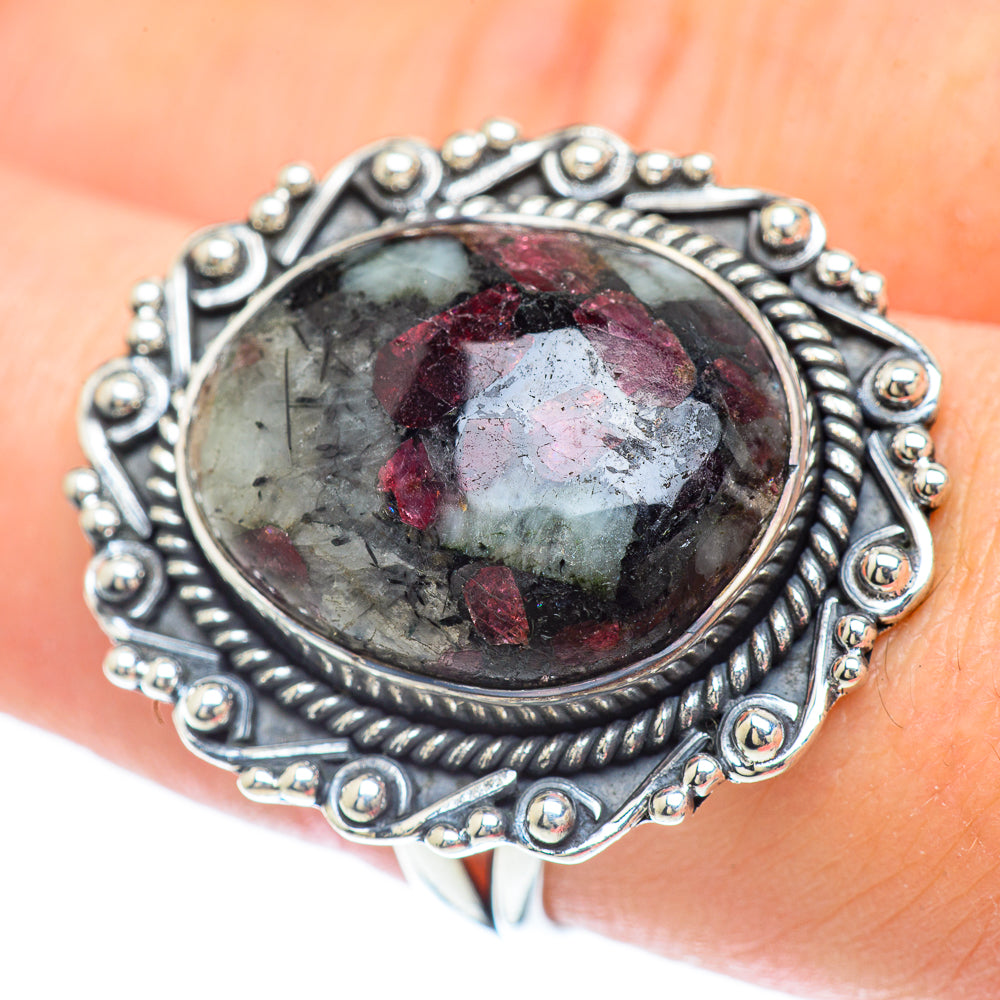 Russian Eudialyte Rings handcrafted by Anasilvercos - RING57296