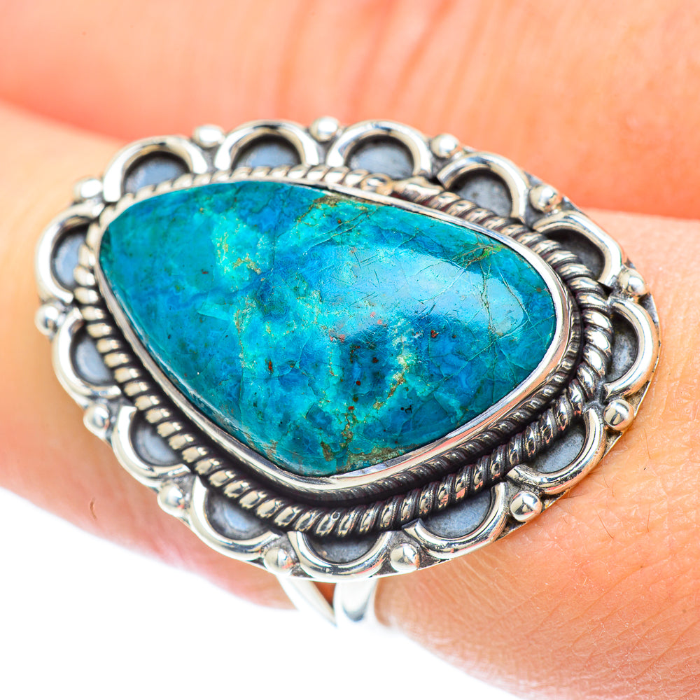 Chrysocolla Rings handcrafted by Anasilvercos - RING57311