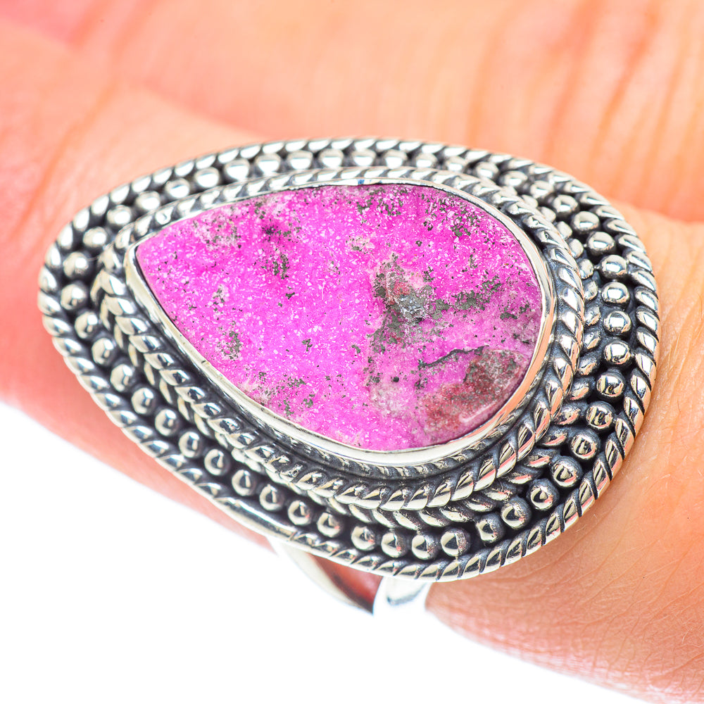 Cobalto Calcite Druzy Rings handcrafted by Anasilvercos - RING57325