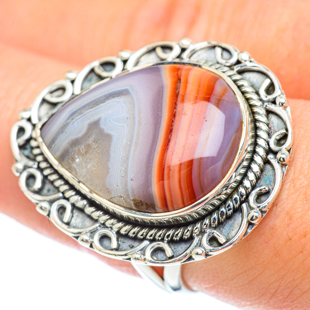 Botswana Agate Rings handcrafted by Anasilvercos - RING57349