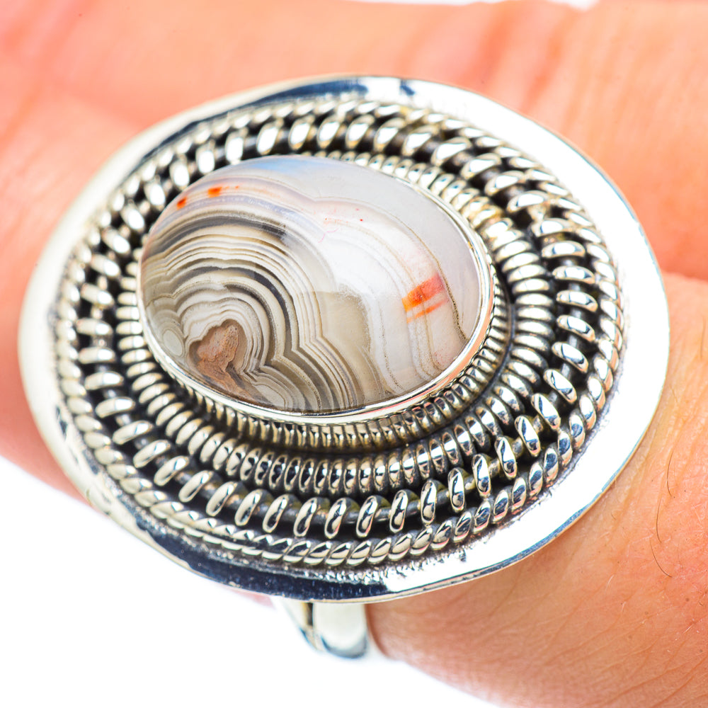 Laguna Lace Agate Rings handcrafted by Anasilvercos - RING57361