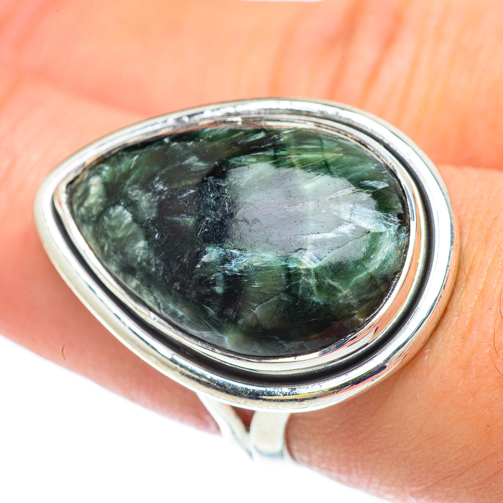 Seraphinite Rings handcrafted by Anasilvercos - RING57373