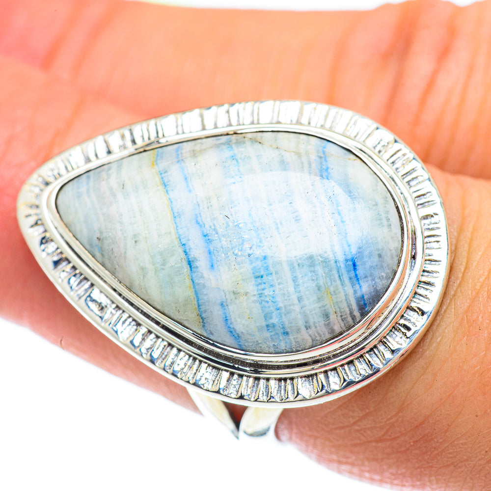 Blue Scheelite Rings handcrafted by Anasilvercos - RING57395