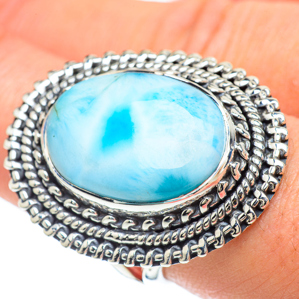 Larimar Rings handcrafted by Anasilvercos - RING57399