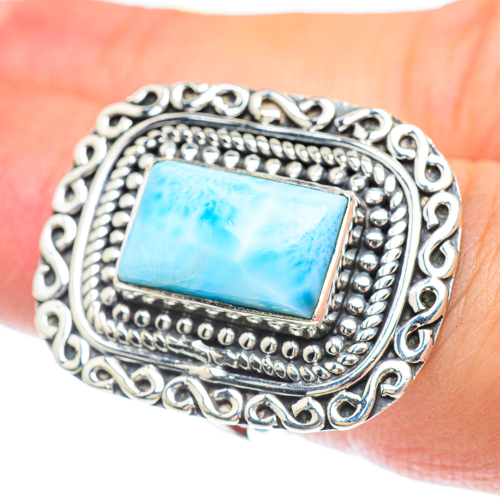 Larimar Rings handcrafted by Anasilvercos - RING57401