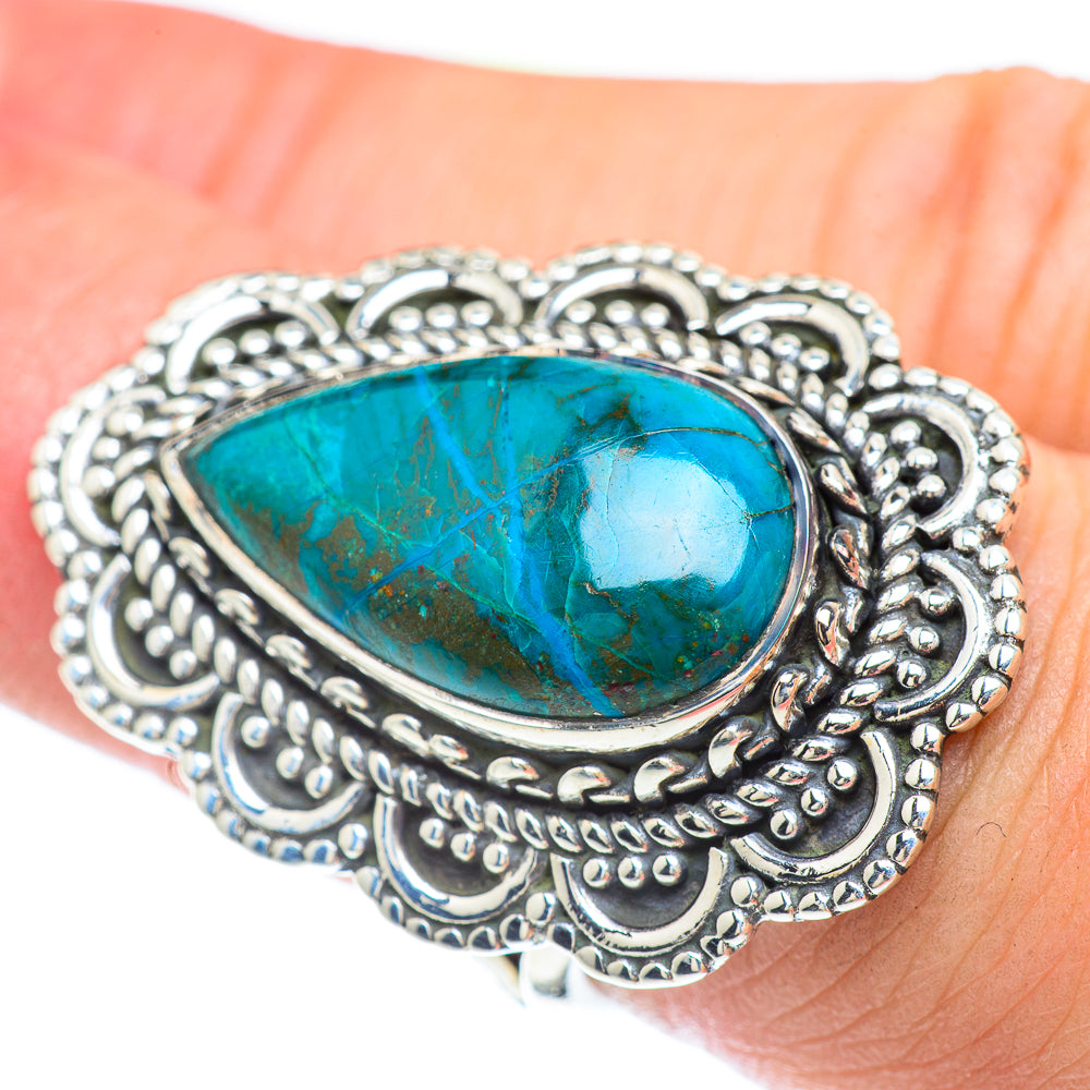 Chrysocolla Rings handcrafted by Anasilvercos - RING57403