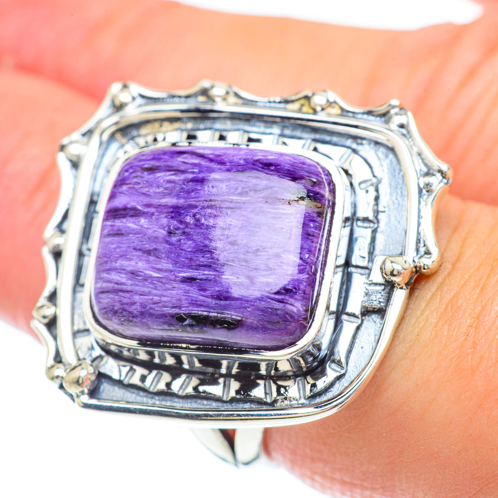 Charoite Rings handcrafted by Anasilvercos - RING57412