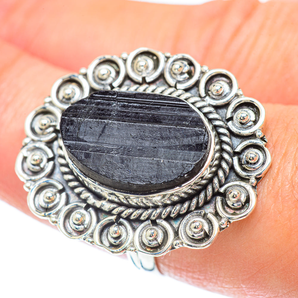 Black Tourmaline Rings handcrafted by Anasilvercos - RING57415