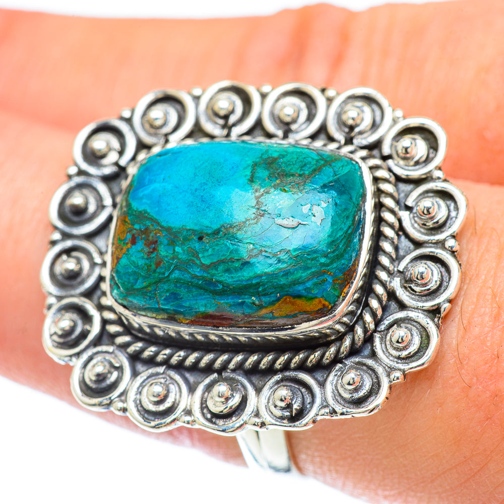 Chrysocolla Rings handcrafted by Anasilvercos - RING57423