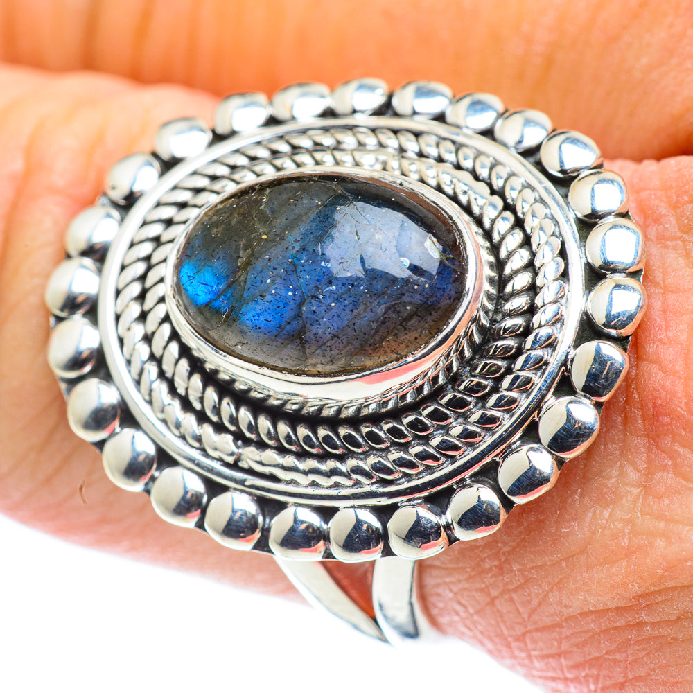 Labradorite Rings handcrafted by Anasilvercos - RING57434