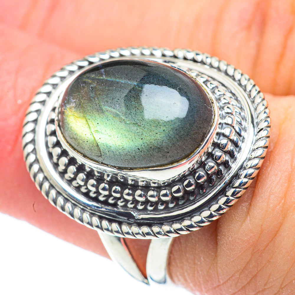 Labradorite Rings handcrafted by Anasilvercos - RING57436