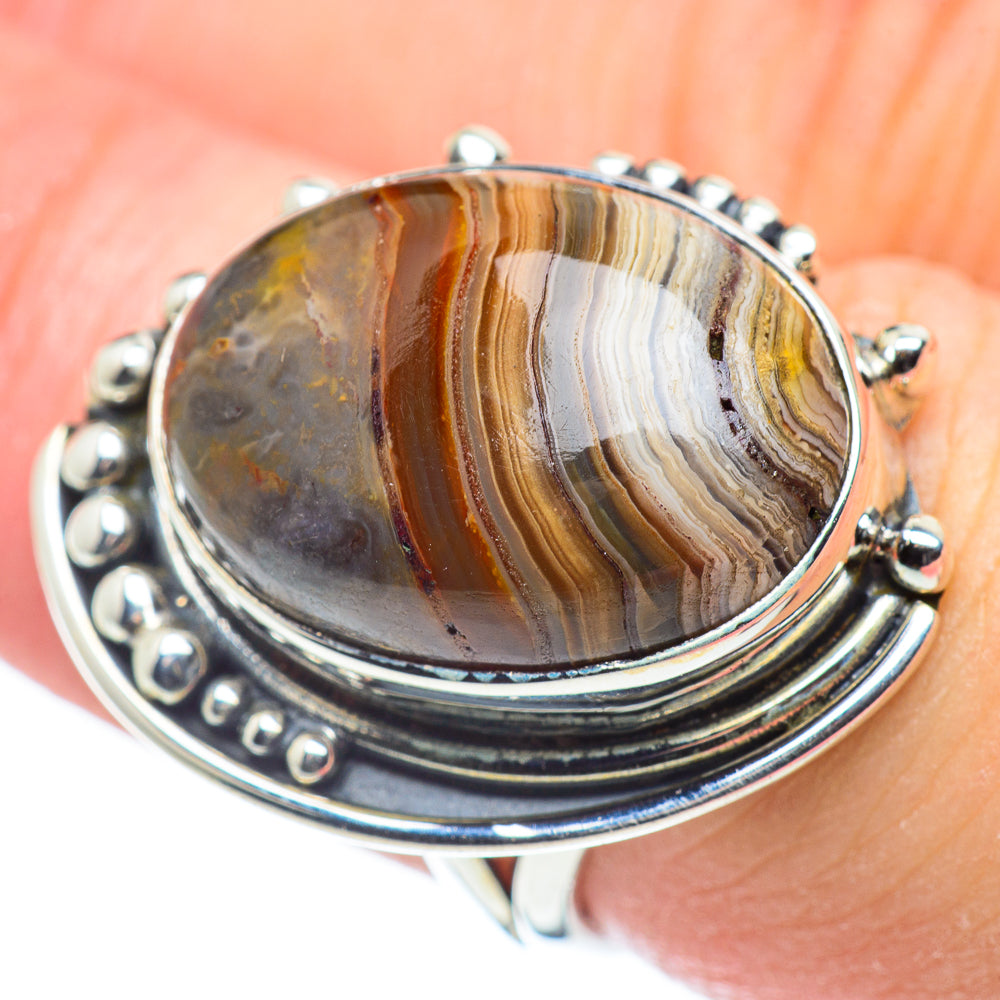 Botswana Agate Rings handcrafted by Anasilvercos - RING57463