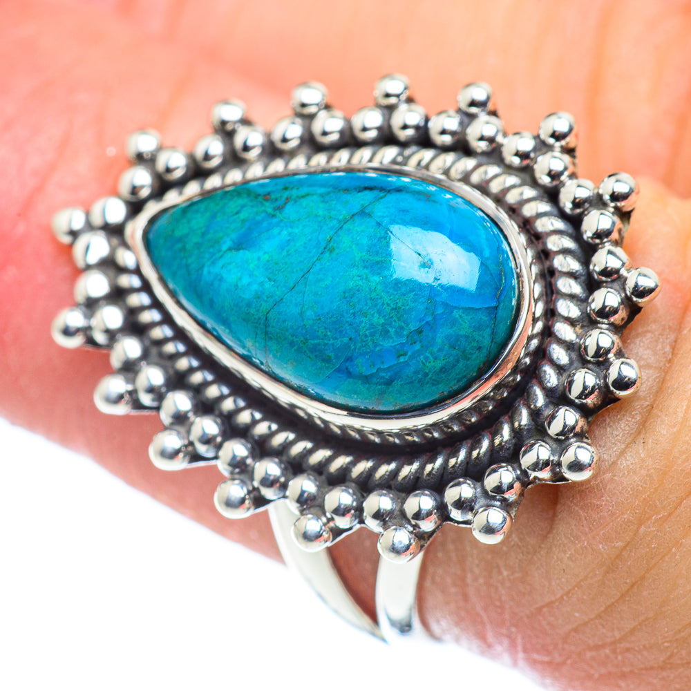 Chrysocolla Rings handcrafted by Anasilvercos - RING57504