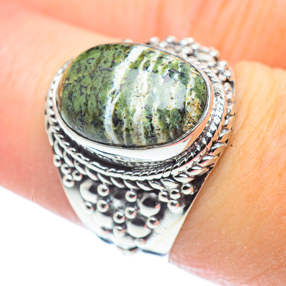 Lizard Jasper Rings handcrafted by Anasilvercos - RING57509