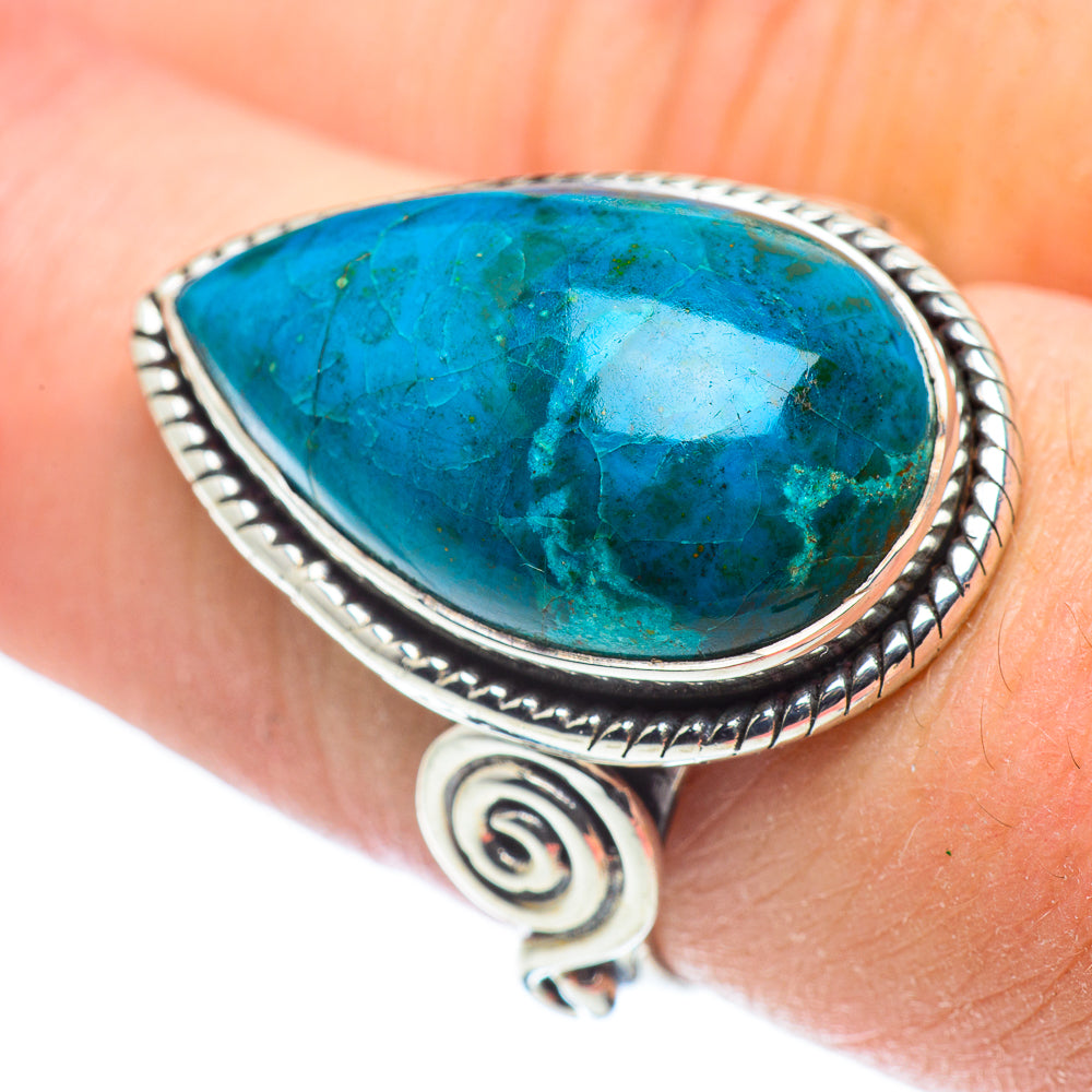 Chrysocolla Rings handcrafted by Anasilvercos - RING57525