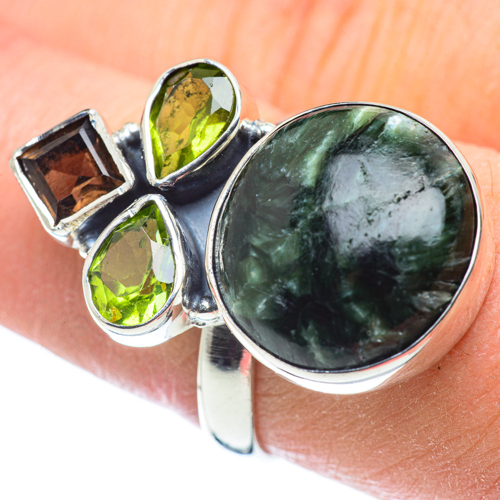 Seraphinite Rings handcrafted by Anasilvercos - RING57529