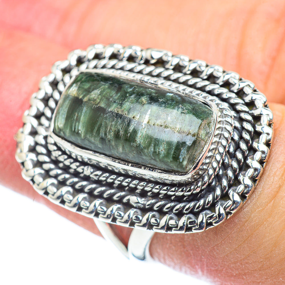 Seraphinite Rings handcrafted by Anasilvercos - RING57544