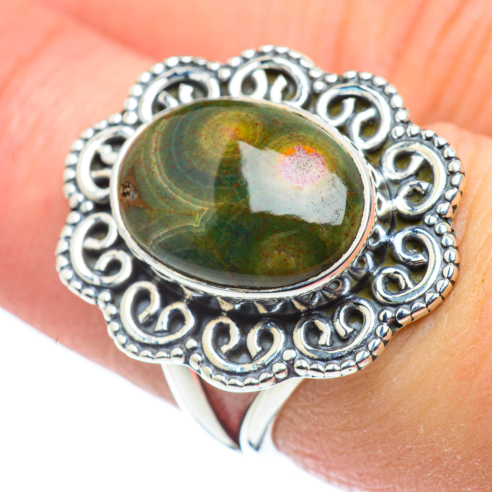 Ocean Jasper Rings handcrafted by Anasilvercos - RING57555