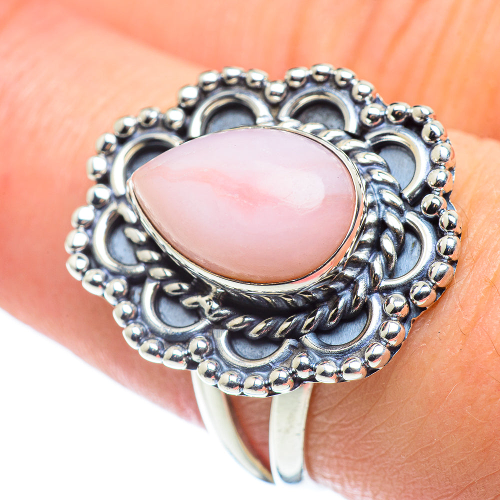 Pink Opal Rings handcrafted by Anasilvercos - RING57599