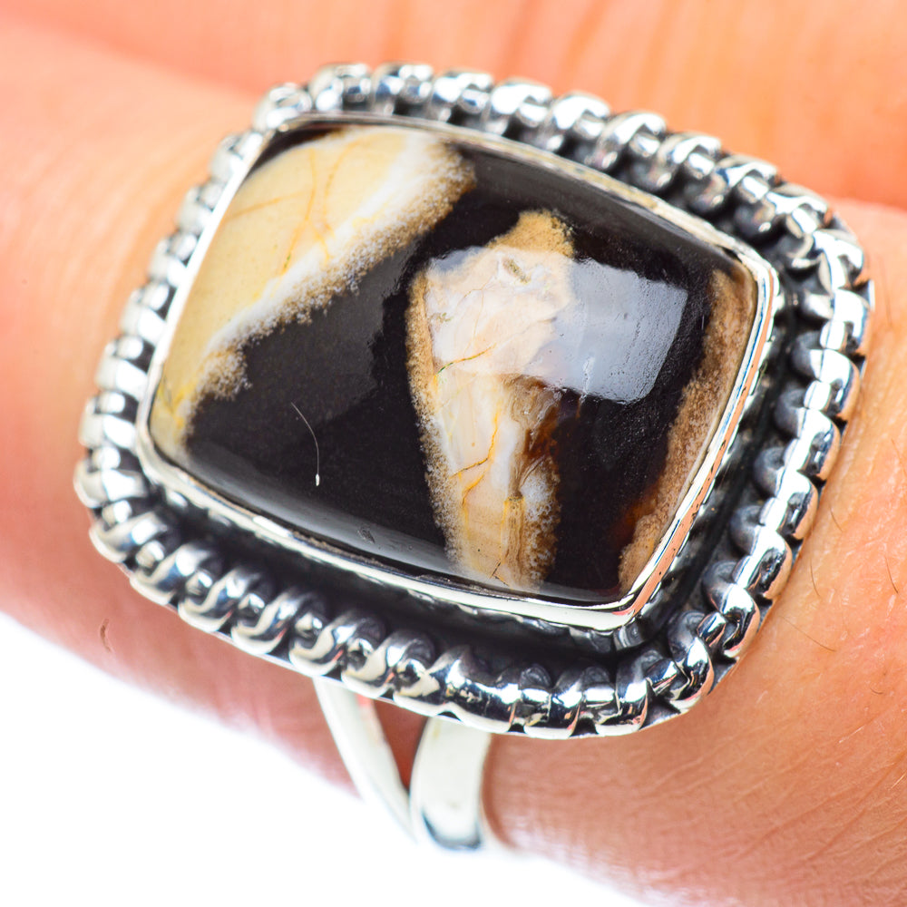 Peanut Wood Jasper Rings handcrafted by Anasilvercos - RING57627
