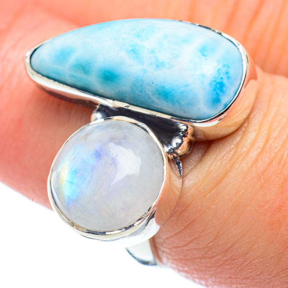 Larimar Rings handcrafted by Anasilvercos - RING57660