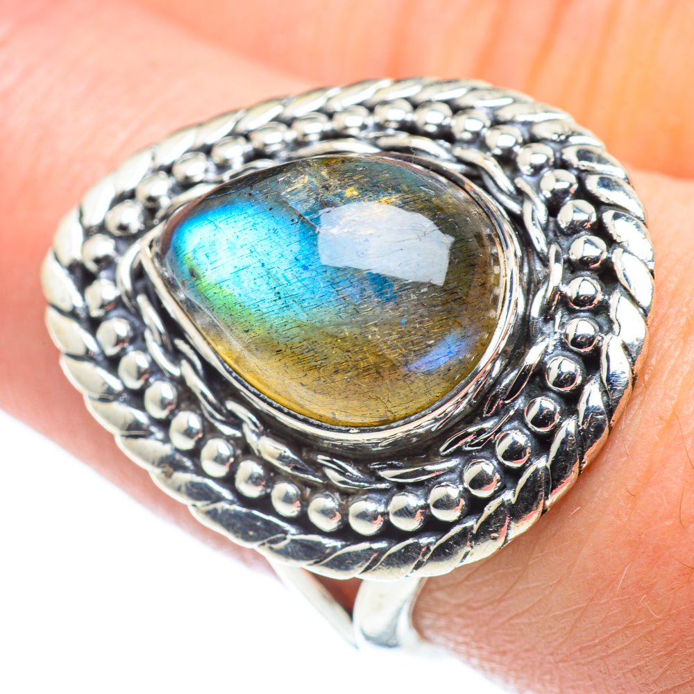 Labradorite Rings handcrafted by Anasilvercos - RING57661