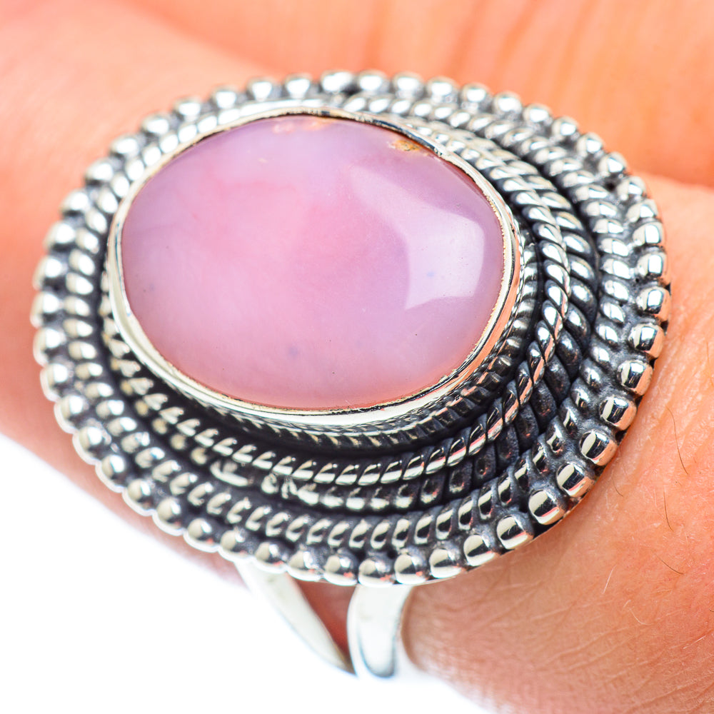Pink Opal Rings handcrafted by Anasilvercos - RING57675