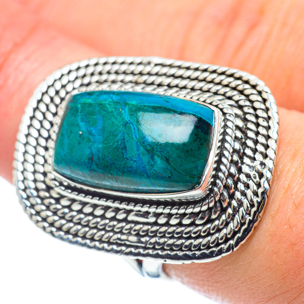 Chrysocolla Rings handcrafted by Anasilvercos - RING57687