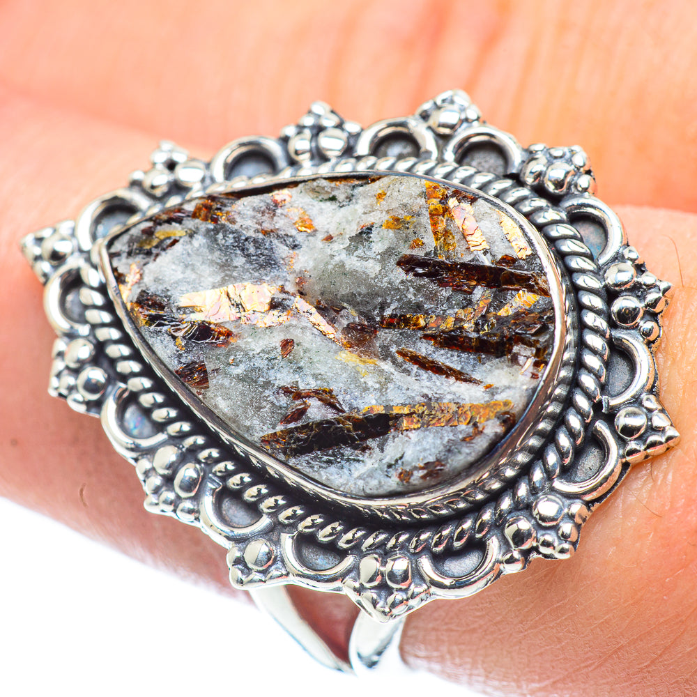 Astrophyllite Rings handcrafted by Anasilvercos - RING57695