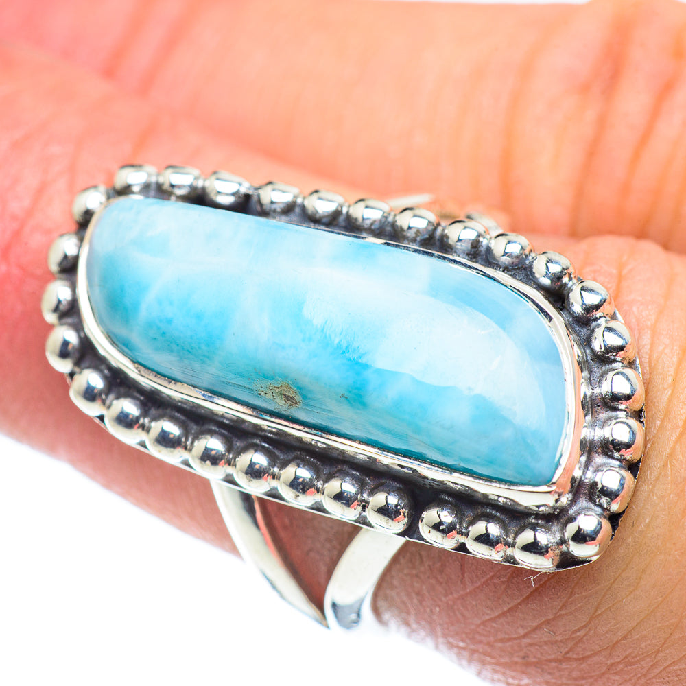 Larimar Rings handcrafted by Anasilvercos - RING57711