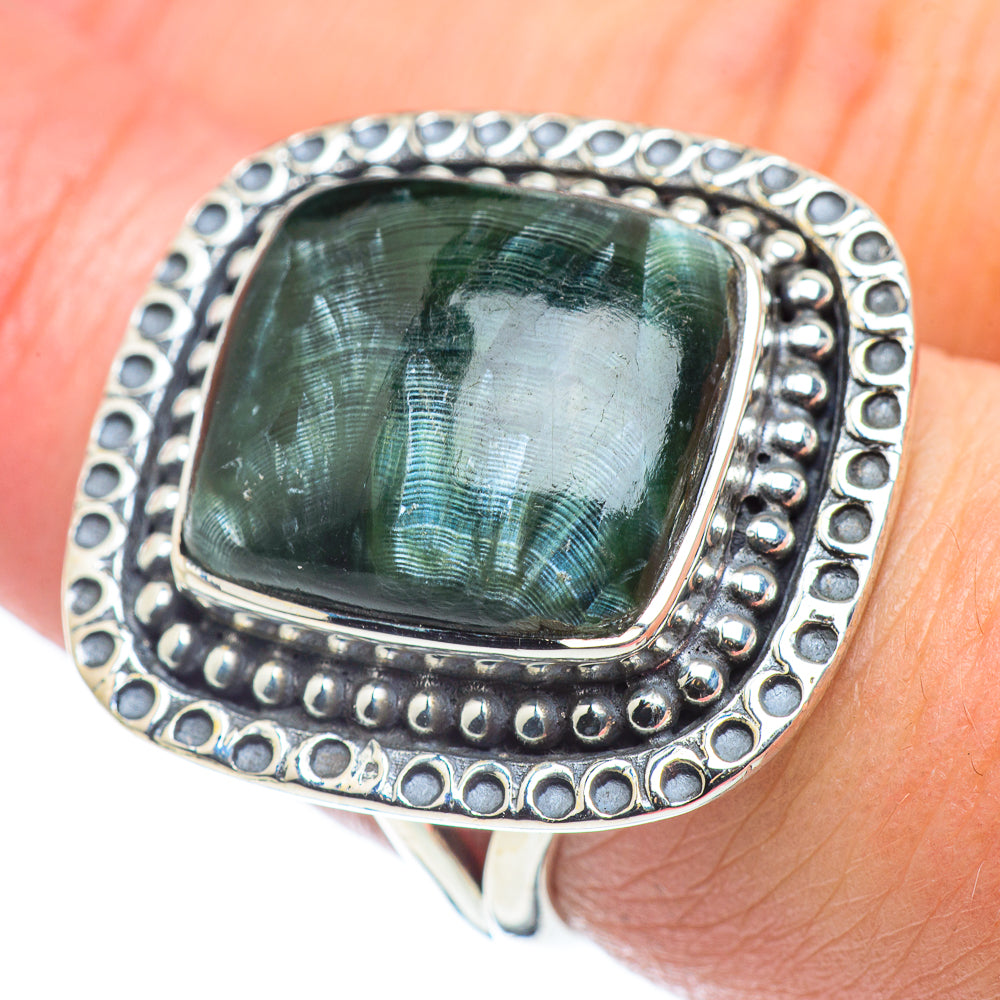 Seraphinite Rings handcrafted by Anasilvercos - RING57714