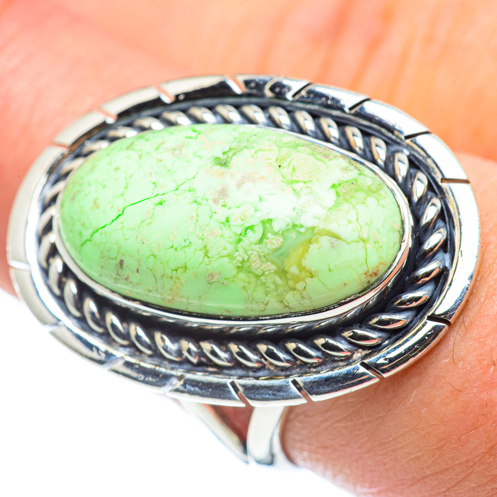 Lemon Chrysoprase Rings handcrafted by Anasilvercos - RING57715