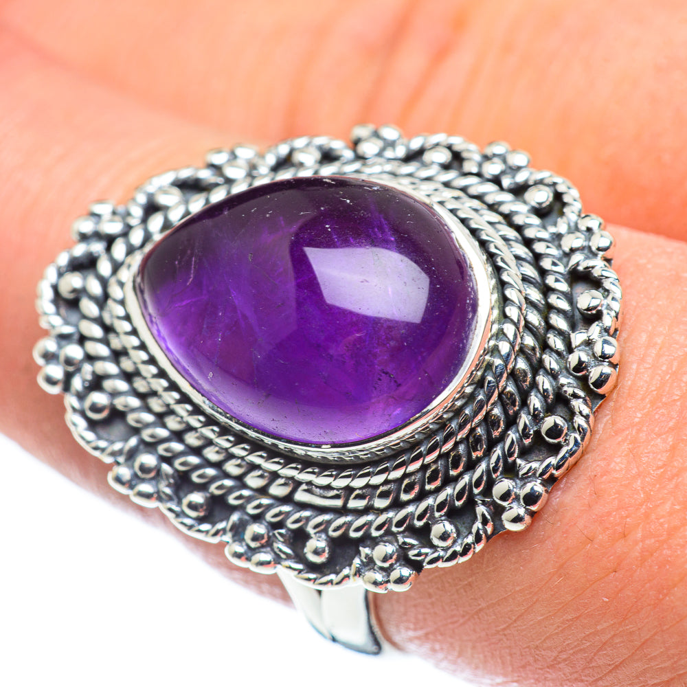 Amethyst Rings handcrafted by Anasilvercos - RING57723
