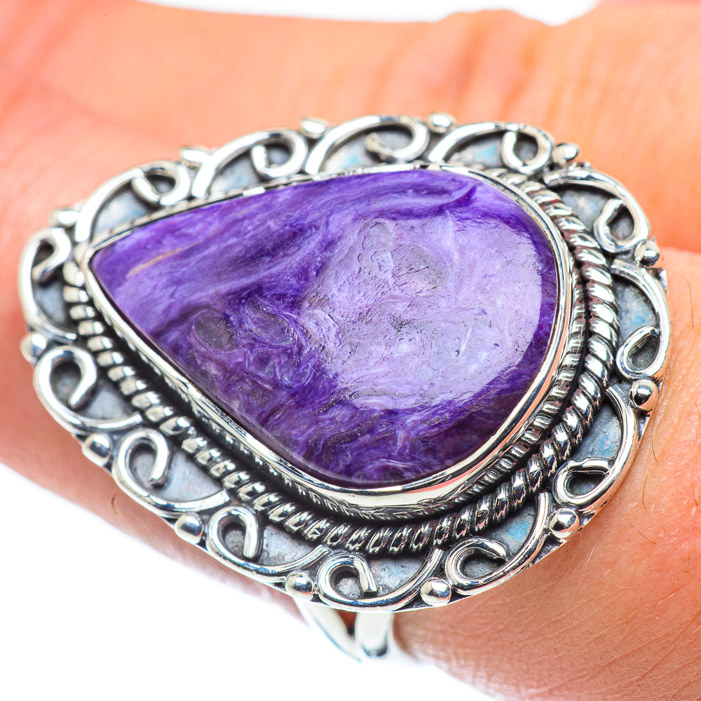 Charoite Rings handcrafted by Anasilvercos - RING57724